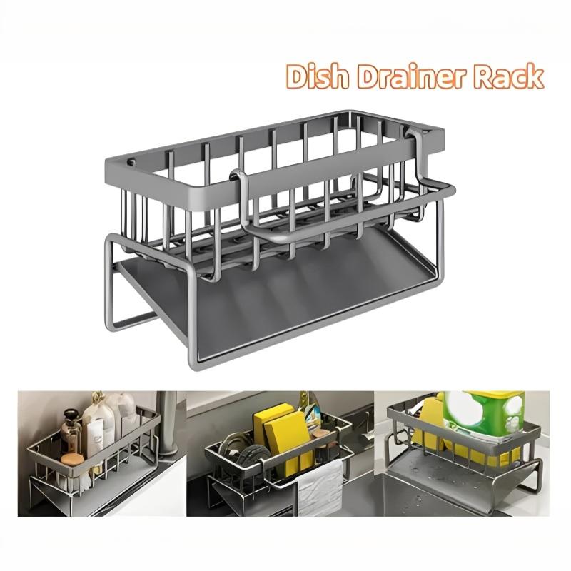 Tech Accessories Organizer - Sünger Drenaj Rafı, Havlu Askılı, Mutfak