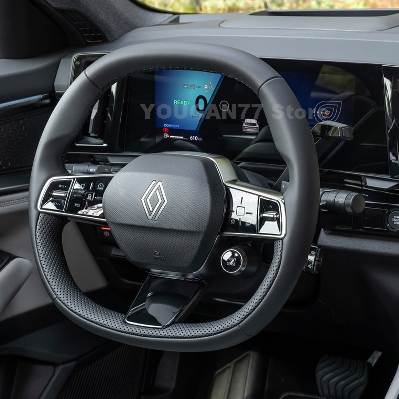 Tech Accessories Hub - Deri Araba Direksiyon Kapağı Renault 5