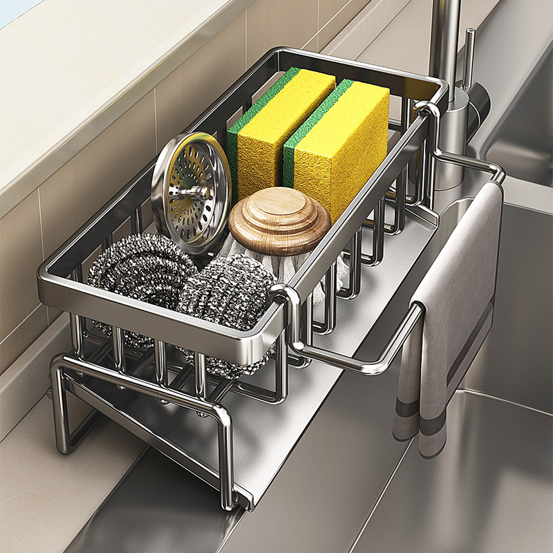 Tech Accessories Organizer - Kompakt Musluk Üstü Baharat Rafı –