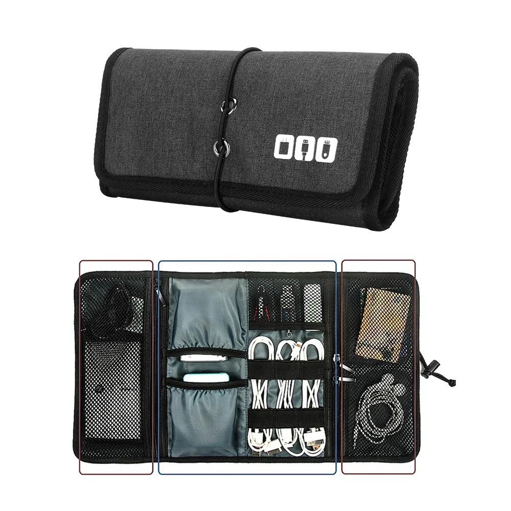 Tech Accessories Travel Case - Elektronik Düzenleyici Kablo Kılıfı, Seyahat Kablosu
