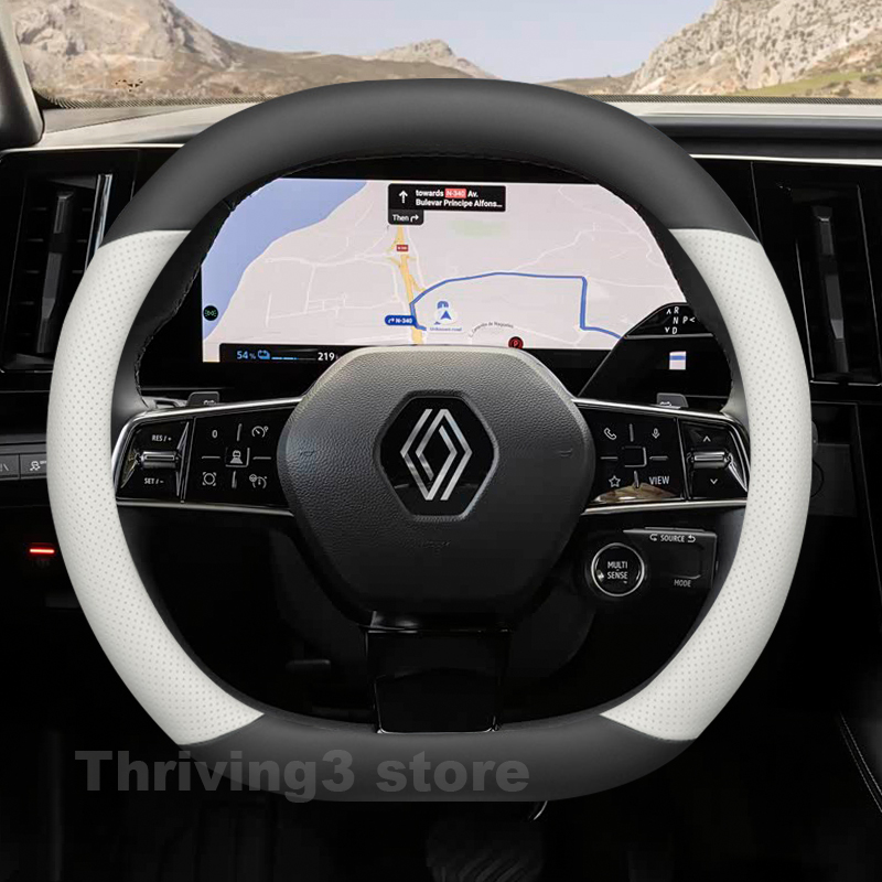 Tech Accessories Hub - Deri Araba Direksiyon Kapağı Renault 5