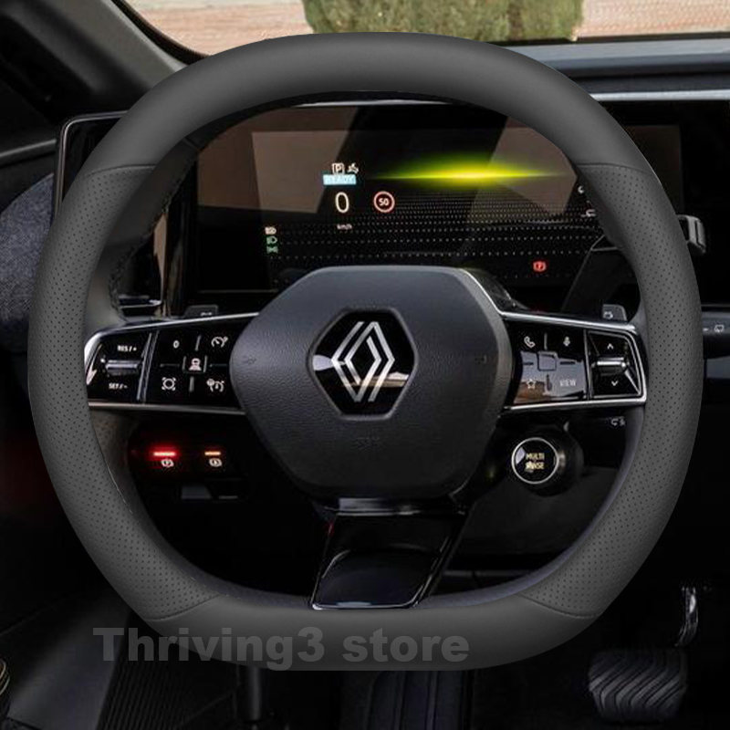 Tech Accessories Hub - Deri Araba Direksiyon Kapağı Renault Austral